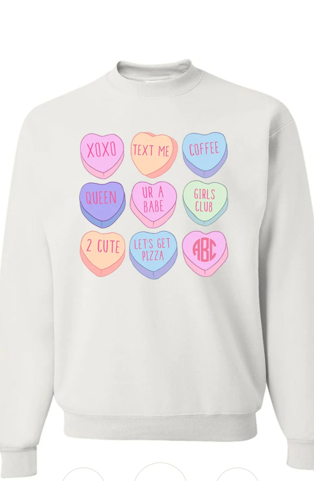 Adult Unisex heart candy tshirt or crewneck - Attitudes and Gratitudes