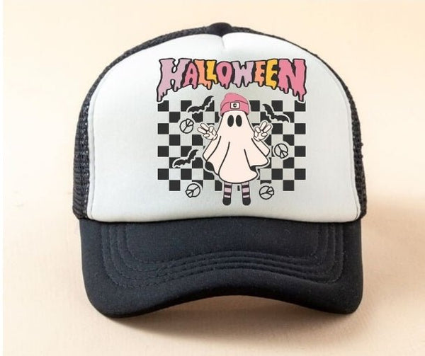 Adult (black) and kids size(gray) Halloween trucker hats - Attitudes and Gratitudes