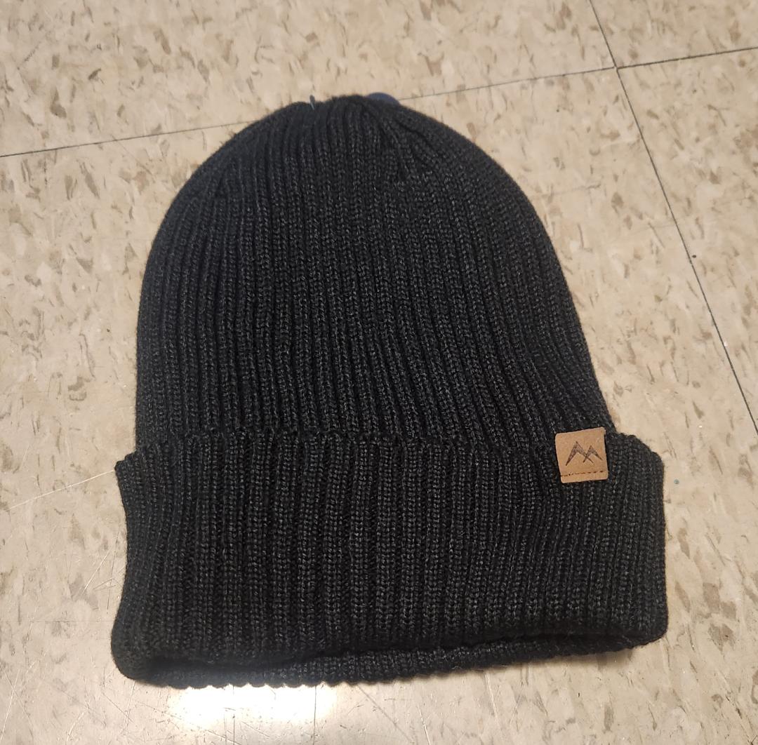 Kids Winter Beanie with Leather Patch - Attitudes and Gratitudes